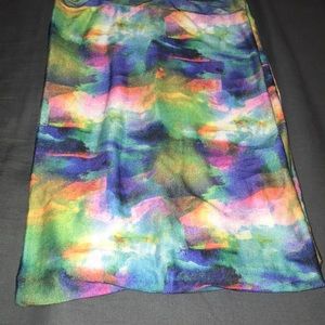 Multicolored tube scarf